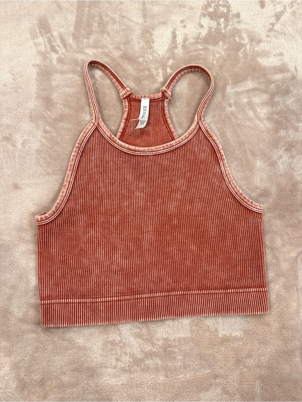 Zenana Women’s Ribbed Racerback Crop Top